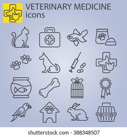 Web icons set - Veterinary medicine