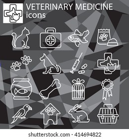 Web icons set - Veterinary medicine