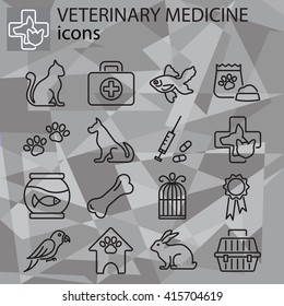 Web icons set - Veterinary medicine