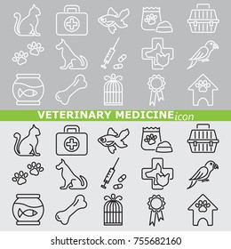 Web icons set - Veterinary medicine