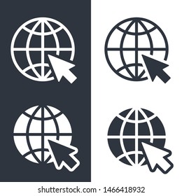 Web icons set. Website pictograms. Internet symbols isolated on white background. Flat style. Vector illustration 