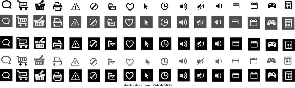 Web icons, set of website icons, vector. Communication symbol.