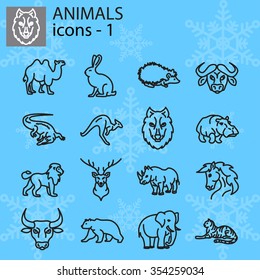 Web icons set - Wild animals