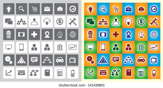 Web icons, signs, vector illustrations set