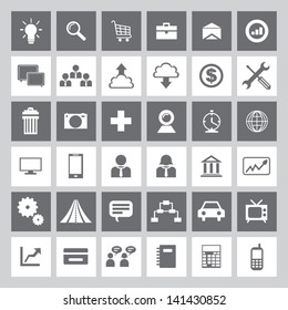 Web icons, signs, vector illustrations set