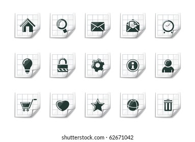 Web icons | Sticky series