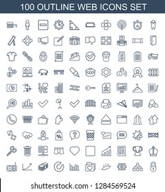 web icons. Trendy 100 web icons. Contain icons such as lock, structure, eye scan, meat, folder with heart, chart, expander sport, money, graph, radio. web icon for web and mobile.