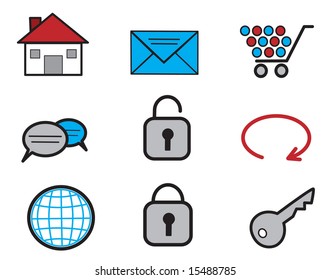 web icons, vector