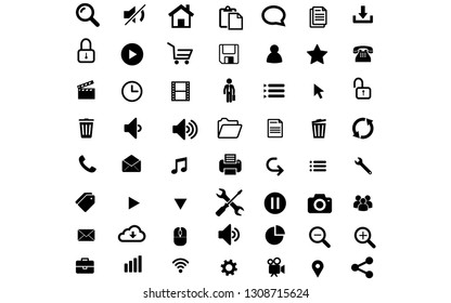 web icons vector black color 56 icons contact information mobile icons for websites universal web icons