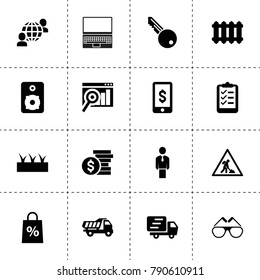 Web icons. vector collection filled web icons. includes symbols such as sprouting, businessman, dollar sign on phone, list, laptop. use for web, mobile and ui design.