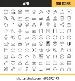 Web icons. Vector illustration.