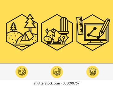  Web icons
Vector illustration in EPS 10 format of icons in linear style design.