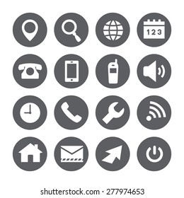 web icons, vector set