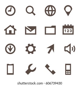 web icons, vector set