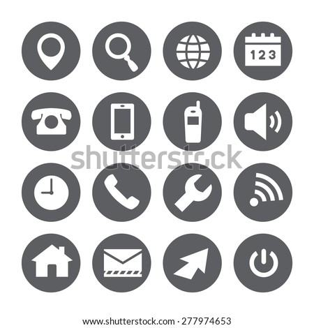 web icons, vector set