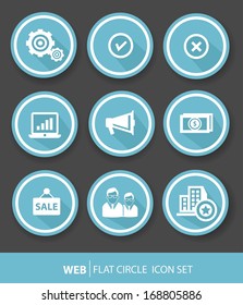Web icons,Blue version,vector