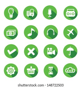 Web icons,Green version,vector