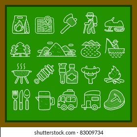 Web Icons,picnic & camping  icons, travel & holiday icons, icons Set, web buttons - Vector , interface,