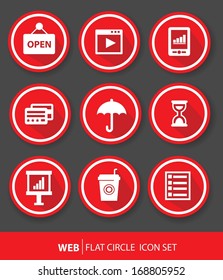 Web icons,Red version,vector