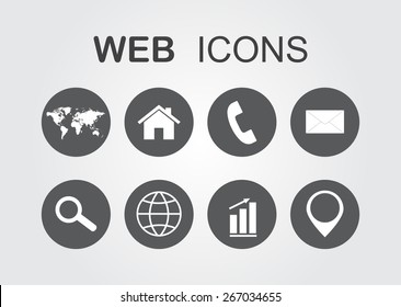 Web icons.Vector illustration.