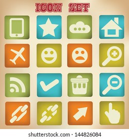 Web icons,vintage style,vector