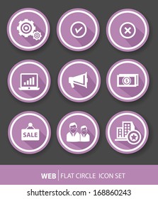 Web icons,Violet version,vector