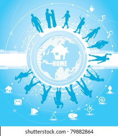 Web illustration concept.