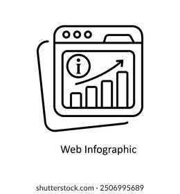 Web Info graphic vector  outline Icon Design illustration. Smart Home and Technology Symbol on White background EPS 10 File