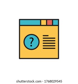 Web-Info-Symbol gefüllt Umriss Vektorgrafik Vollfarben-Design. einzeln auf weißem Hintergrund