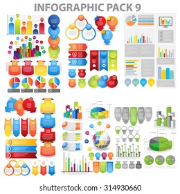 Web Infographic element pack 9. vector