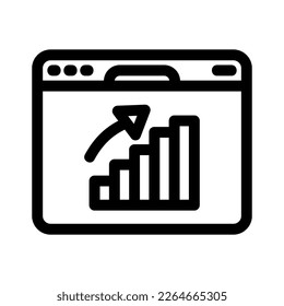icono de infografía web o logotipo símbolo de signo aislado ilustración vectorial - iconos vectoriales de estilo negro de alta calidad
