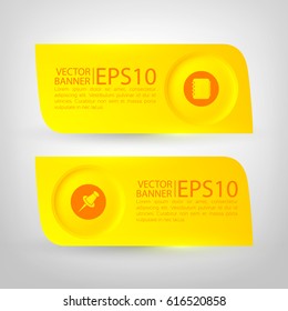 Web infographic light horizontal banners with text circle buttons and icons on gray background isolated vector illustration