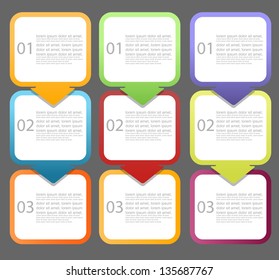 web infographic number option banners