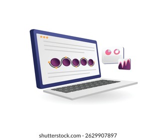 Página de infográfico da Web no conceito de painel