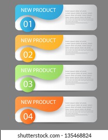 web infographics banner with number options