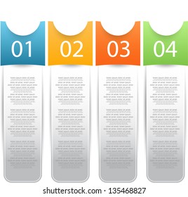 web infographics banner with number options