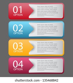 web infographics banner with number options