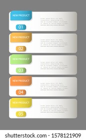 web infographics banner with number options