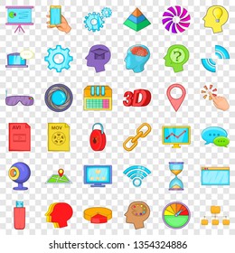 Web information icons set. Cartoon style of 36 web information vector icons for web for any design