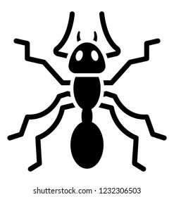 Web insect, spider glyph icon 