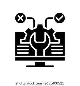 Web Integration Icon Glyph Vector Illustration