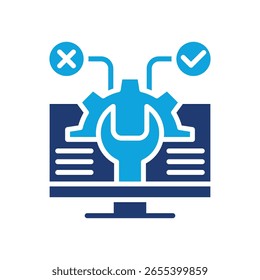 Icono de integración de Web Ilustración vectorial mixta