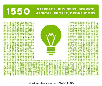 Web interface, business tools, hardware devices, people poses, medical service and awards vector icons. Style is flat symbols, eco green color, rounded angles, white background.