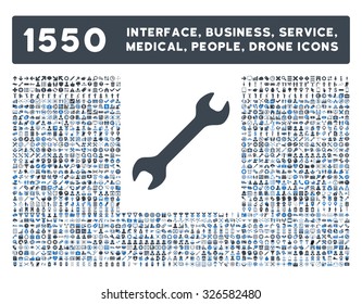 Web interface, business tools, hardware devices, people poses, medical service and awards vector icons. Style is bicolor flat symbols, smooth blue colors, rounded angles, white background.