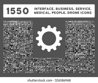 Web interface, business tools, hardware devices, people poses, medical service and awards vector icons. Style is bicolor flat symbols, black and white colors, rounded angles, gray background.