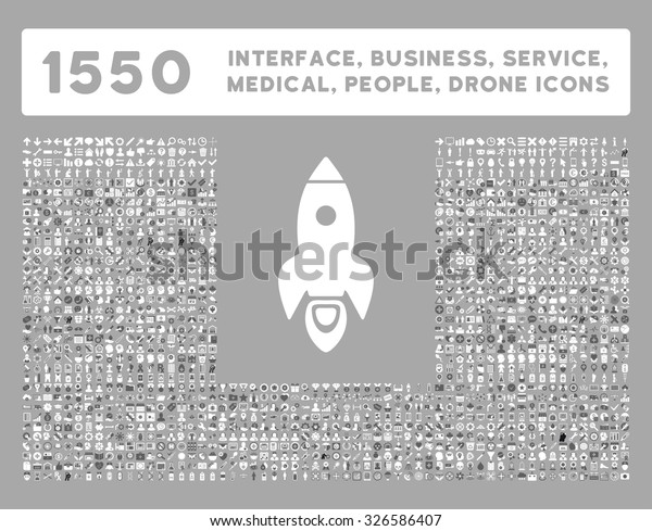 Web interface, business tools, hardware\
devices, people poses, medical service and awards vector icons.\
Style is bicolor flat symbols, dark gray and white colors, rounded\
angles, silver background.