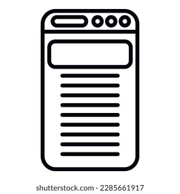 Web interface icon outline vector. Internet address. Email design