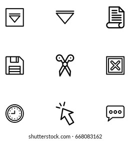 web interface icon set