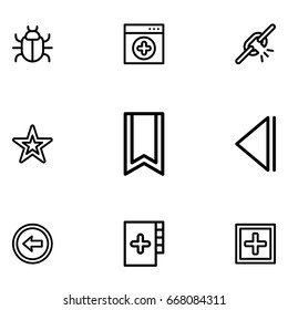 web interface icon set