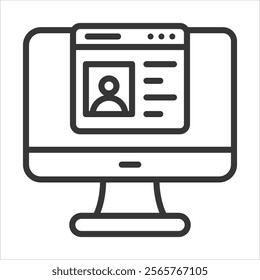 Web Interface Icon Vector Illustration Outline Style